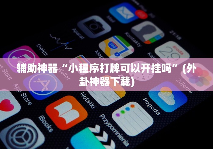 辅助神器“小程序打牌可以开挂吗”(外卦神器下载)